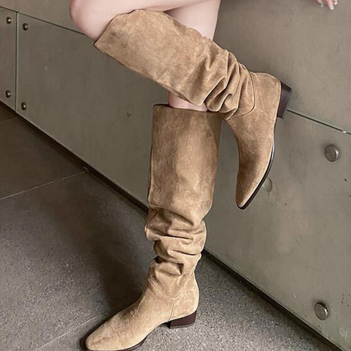 Sock Boot Women - Damen-Kniehohe Stiefel 2026 Frühjahr/Herbst-Saison mit dickem