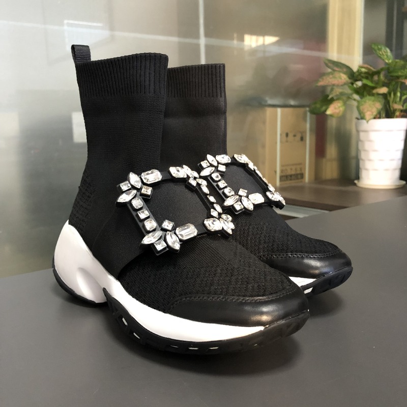 Sock Boot Women - Modische Designer-Damenschuhe Luxuriöse Strass-Chunky-Sneaker für Frauen