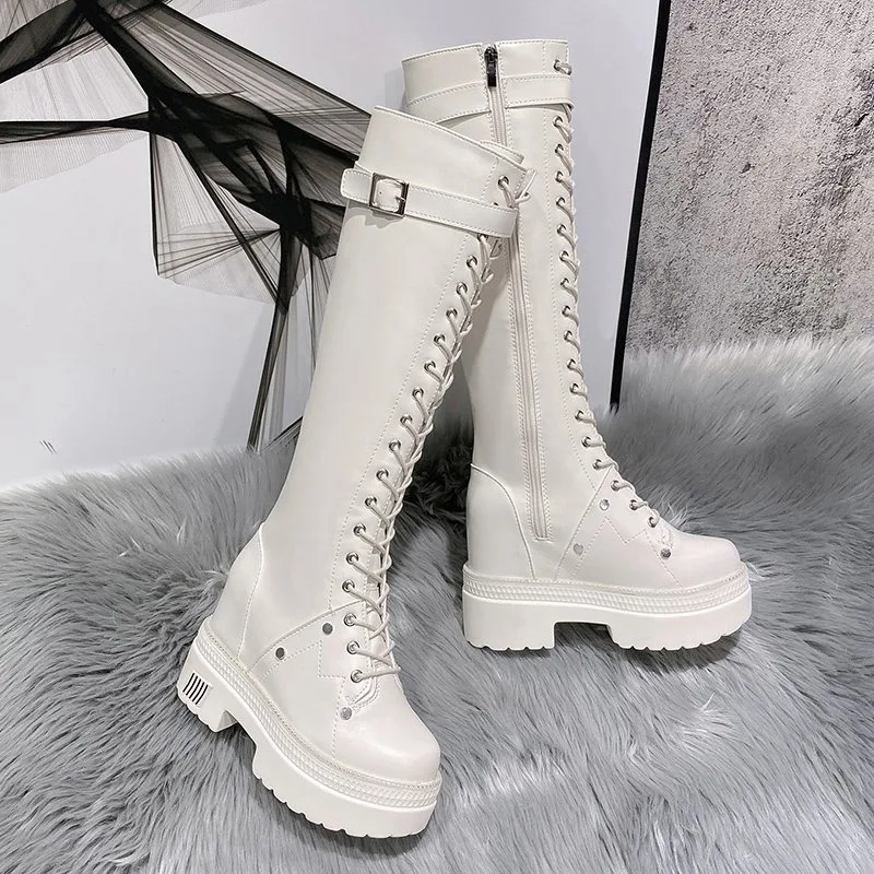 10CM Neue Frauen Plattform Kni – Knee High Boots Women Bewertung und Preis