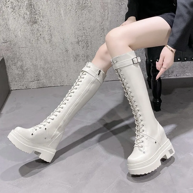 10CM Neue Frauen Plattform Kni – Knee High Boots Women Bewertung und Preis