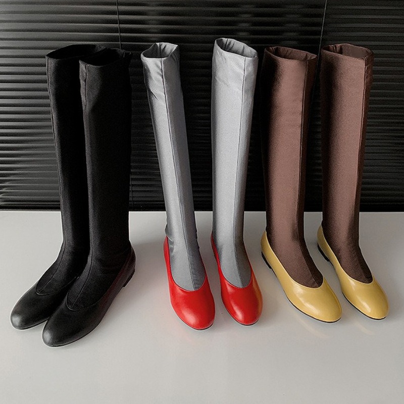 Mode Marke Runde Kappe Kniehoh – Sock Boot Women Bewertung und Preis