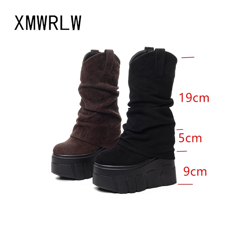 XMWRLW 2025, Herbst Winter Fra – Knee High Boots Women Bewertung und Preis